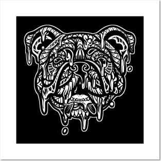 Drippy English Bulldog Posters and Art